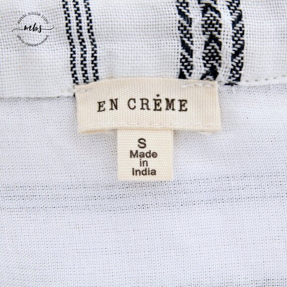 En Creme Boho Striped Low Neck Maxi Dress Blue White Women S - Picture 15 of 15